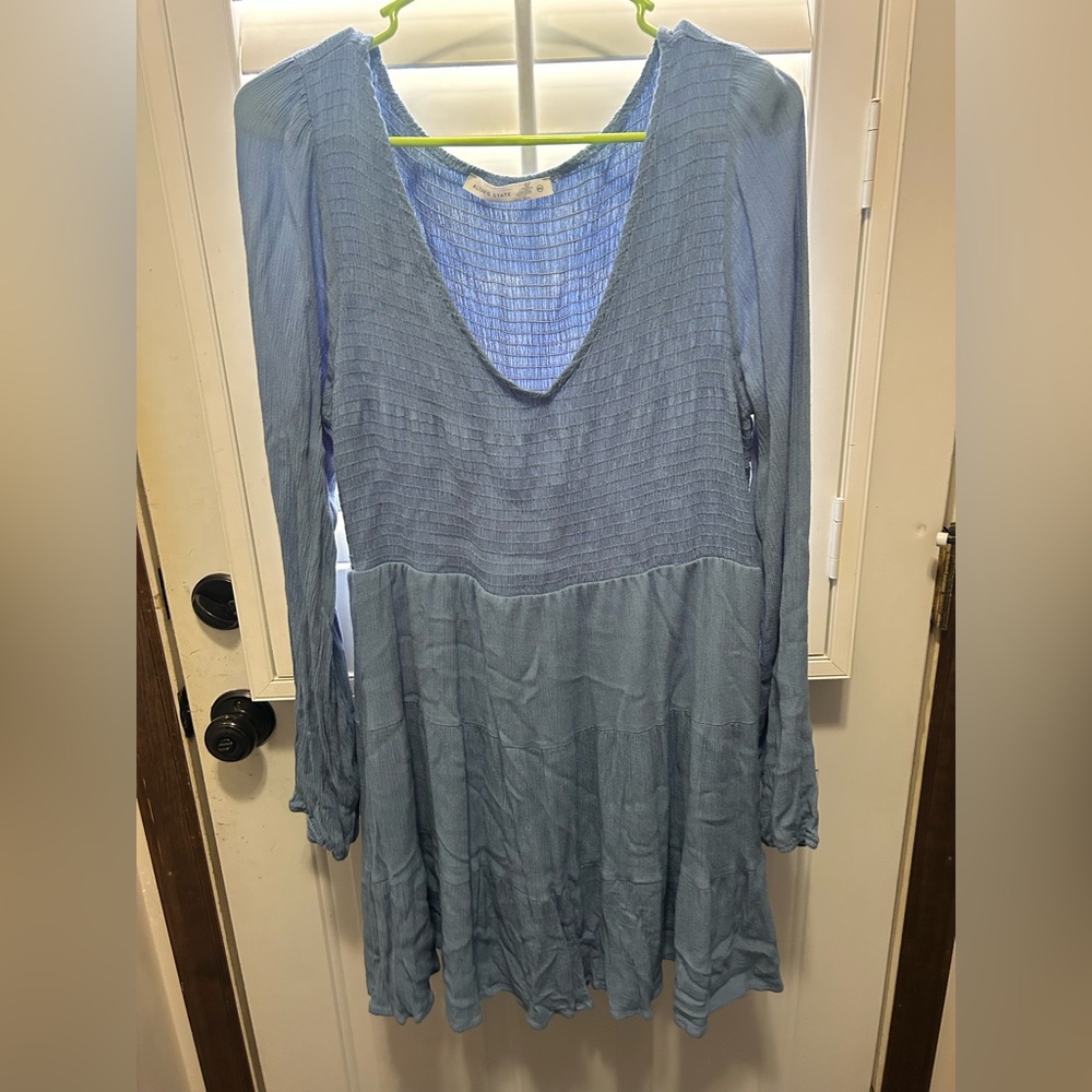 Altar'd State Light Blue Long Sleeve Dress
